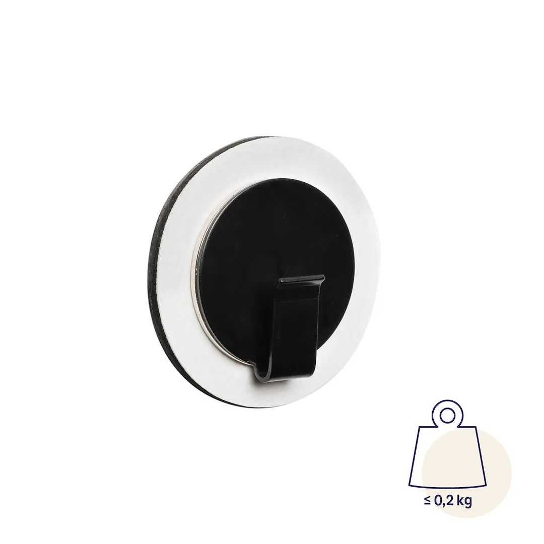 H000-1BKW-1 – SILWY MAGNET Multi Purpose Hook, Magnetic Mount To Hang Jackets/ Towels/ Kitchen Utensils 1.18 Inch Dia...